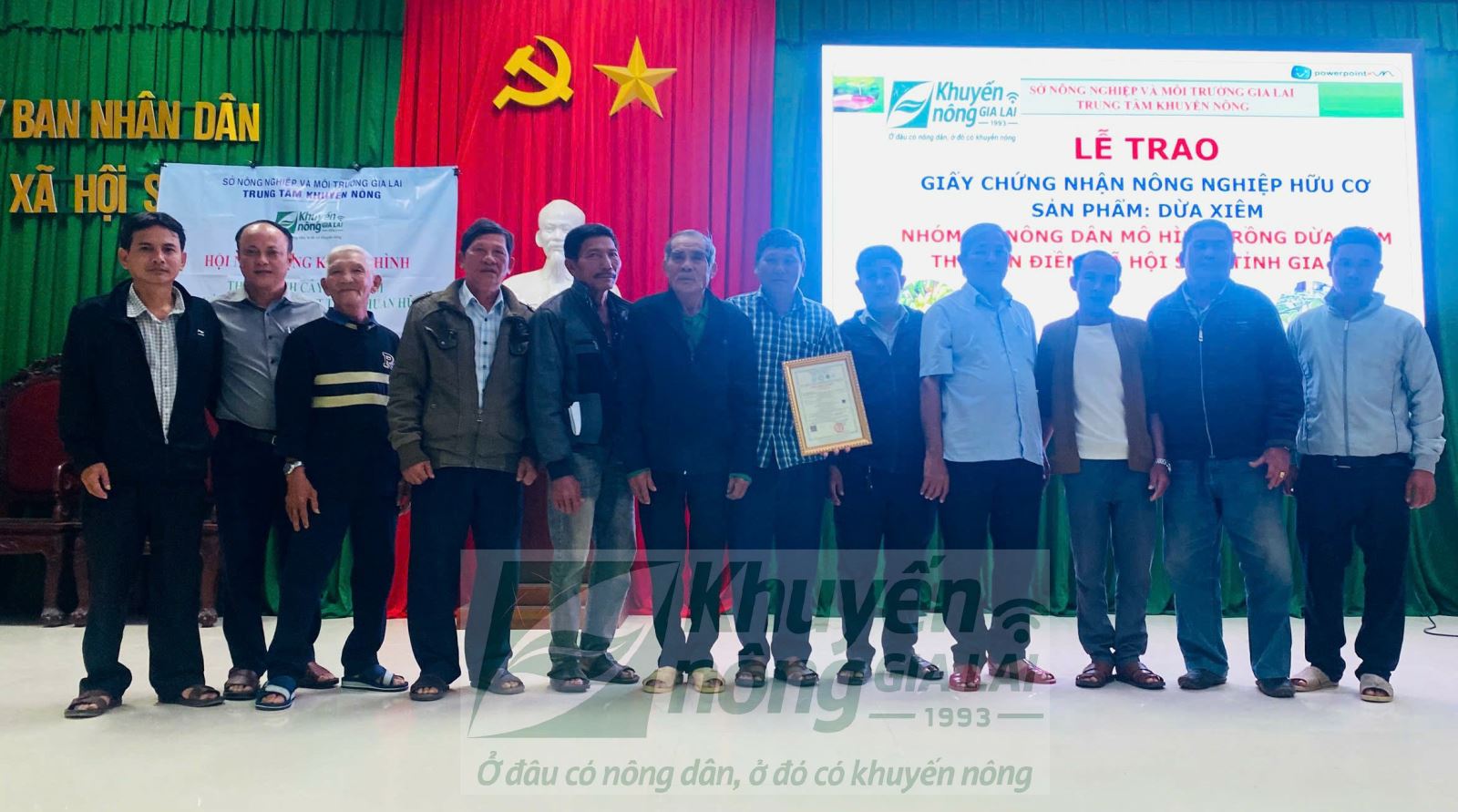 Dừa xiêm thôn An Điềm đạt chứng nhận hữu cơ